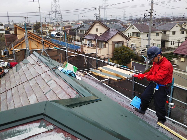 東京都国立市　屋根カバー工法(重ね葺き工事)　防水工事　完工　定期訪問サポートについて (9)