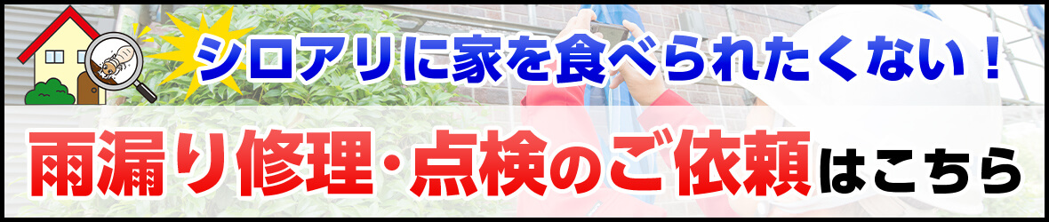 シロアリに家を食べられたくない！雨漏り修理・点検のご依頼はこちら